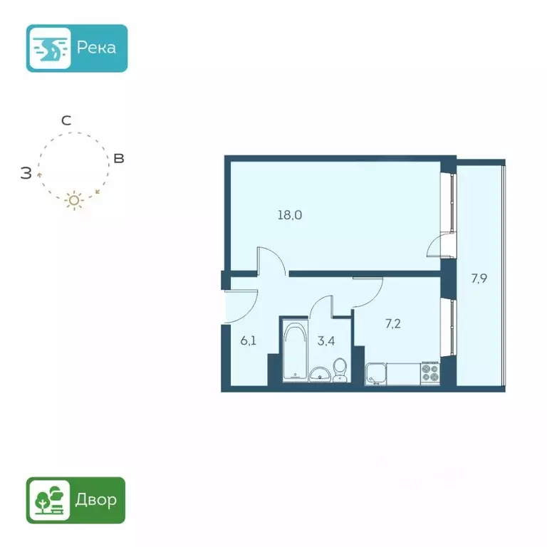 1-к кв. Новосибирская область, Новосибирск Междуреченская ул., 7/1 ... - Фото 1