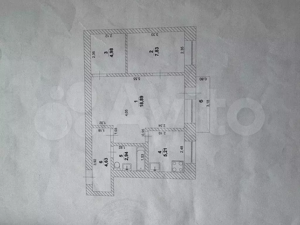 2-к. квартира, 44,5 м, 4/5 эт. - Фото 0