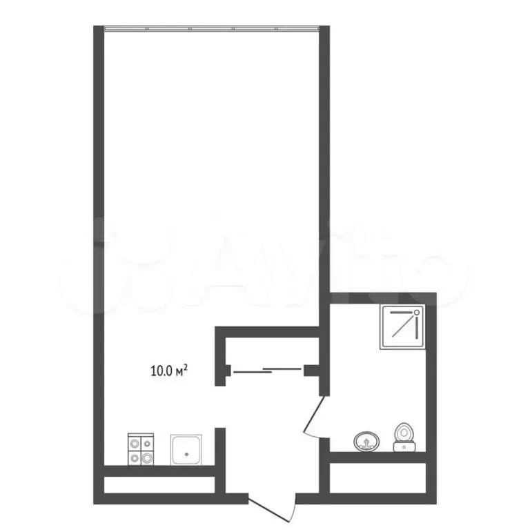 Квартира-студия, 28 м, 4/17 эт. - Фото 0