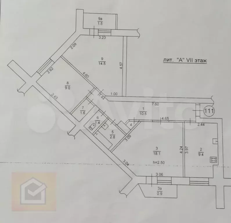 3-к. квартира, 70 м, 7/9 эт. - Фото 0