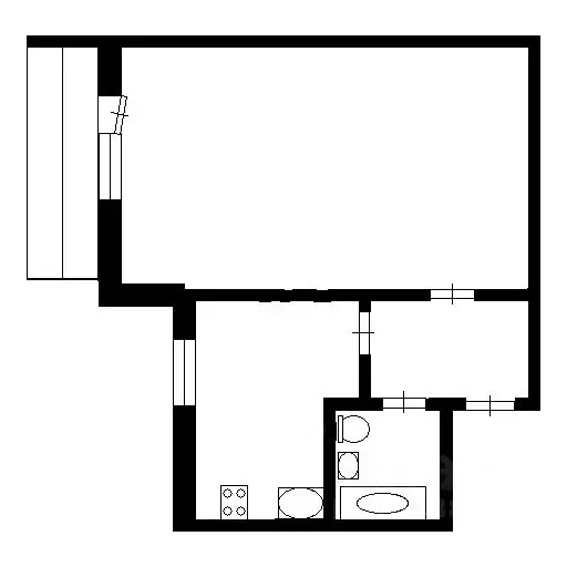 1-к кв. Татарстан, Казань Комсомольская ул., 2 (37.0 м) - Фото 2