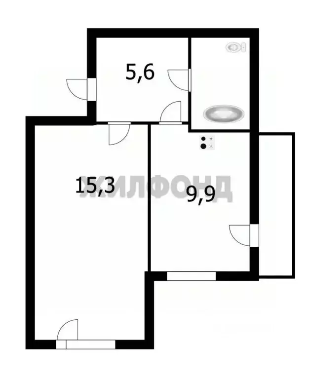 1-к кв. Новосибирская область, Новосибирск Кубовая ул., 113/3 (33.0 м) - Фото 0