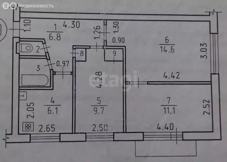 3-комнатная квартира: Ижевск, улица Металлистов, 43 (52.3 м) - Фото 0
