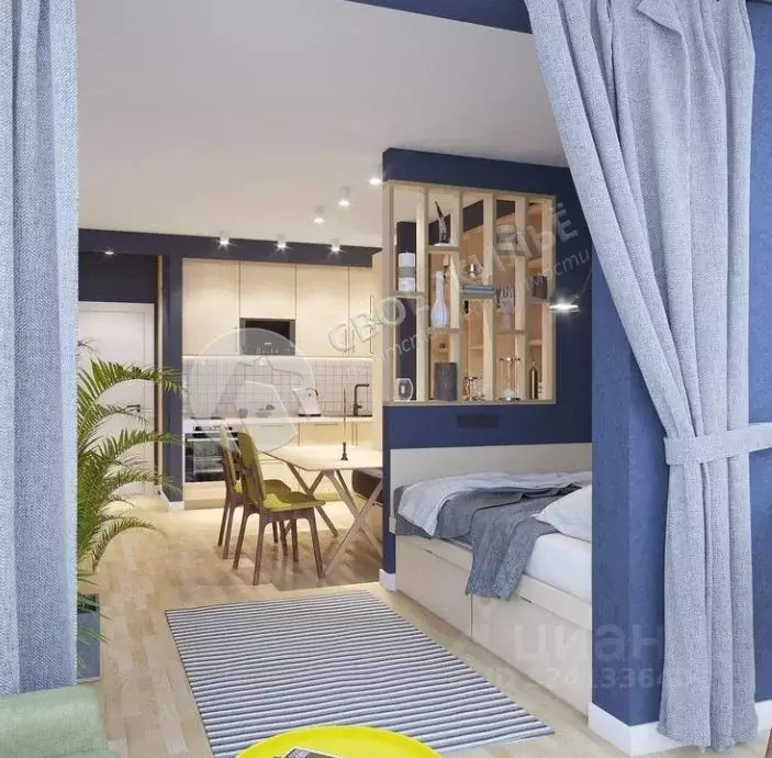 Студия Пермский край, Пермь ул. Карпинского, 11 (37.54 м) - Фото 2