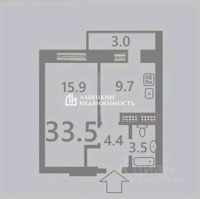 1-к кв. Санкт-Петербург ул. Седова, 42К2 (35.5 м) - Фото 2