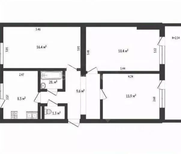4-к кв. Севастополь Гагаринский муниципальный округ, ул. Военных ... - Фото 2