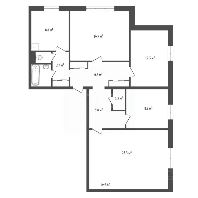 4-к кв. Красноярский край, Красноярск Ветлужанка мкр, ул. Петра ... - Фото 1