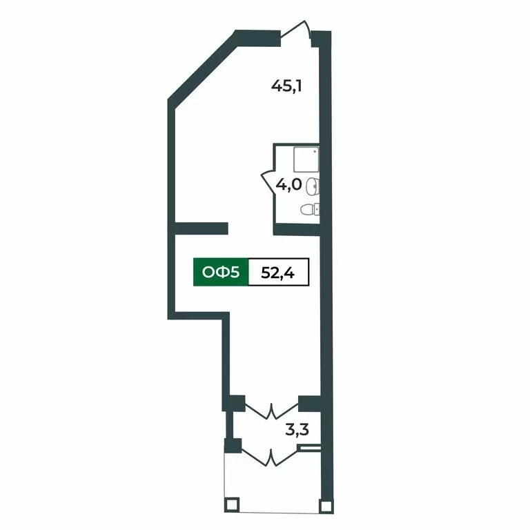 Офис (52.4 м) - Фото 2