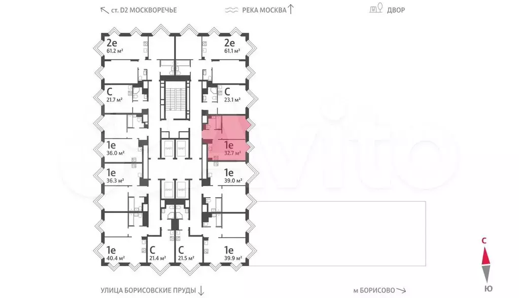 1-к. квартира, 32,7 м, 28/30 эт. - Фото 1