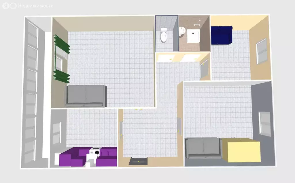 3-комнатная квартира: Александровск-Сахалинский, улица Карла Маркса, ... - Фото 1