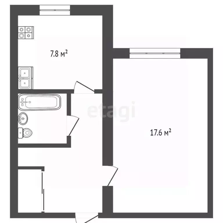 1-к кв. Омская область, Омск Заозерный мкр, ул. Бородина, 4/2 (36.1 м) - Фото 1