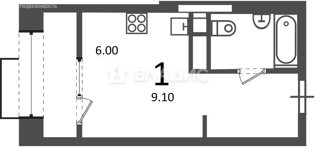 Квартира-студия: Москва, Клинская улица, 2А (18.8 м) - Фото 1