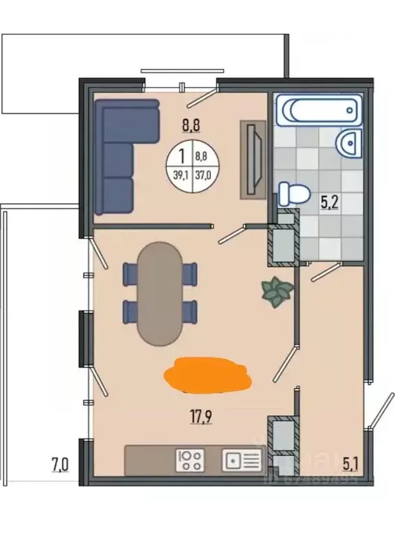 1-к кв. Краснодарский край, Анапа муниципальный округ, с. Варваровка ... - Фото 2