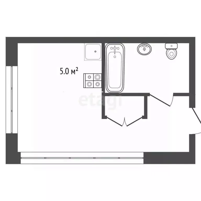 Студия Московская область, Королев Октябрьский бул., 26 (24.8 м) - Фото 2
