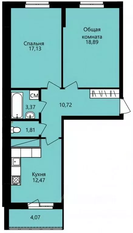 2-к кв. Мордовия, Саранск ул. Юрия Святкина, 14 (66.43 м) - Фото 0