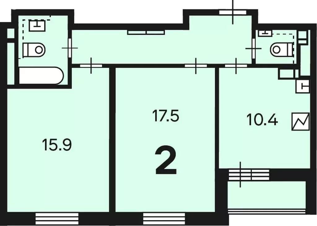 2-комнатная квартира: Москва, Краснолиманская улица, 21 (58 м) - Фото 0