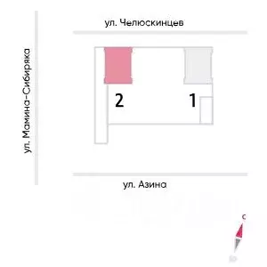 3-к кв. Свердловская область, Екатеринбург Центральный жилрайон, Азина ... - Фото 1