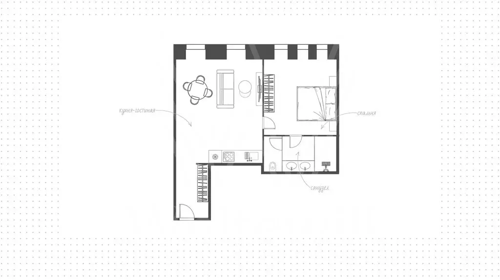 2-комнатная квартира: Москва, Зубовская улица, 7 (50 м) - Фото 1