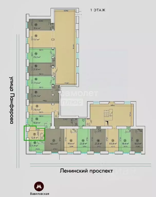 Торговая площадь в Москва Ленинский просп., 81/2 (13 м) - Фото 1