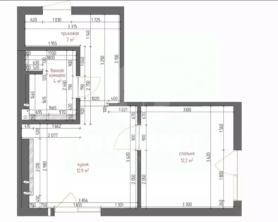 1-к кв. Калининградская область, Гурьевский муниципальный округ, пос. ... - Фото 2