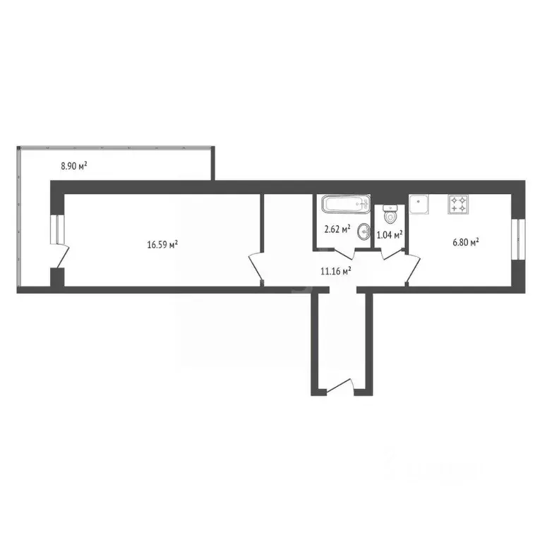 1-к кв. Красноярский край, Красноярск Норильская ул., 3Д (40.0 м) - Фото 2