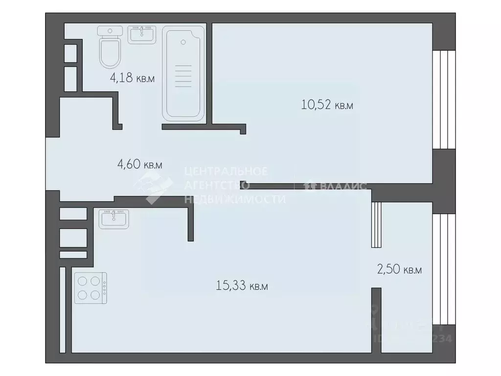 1-к кв. Рязанская область, Рязань ул. Чкалова, 23к1 (35.92 м) - Фото 0