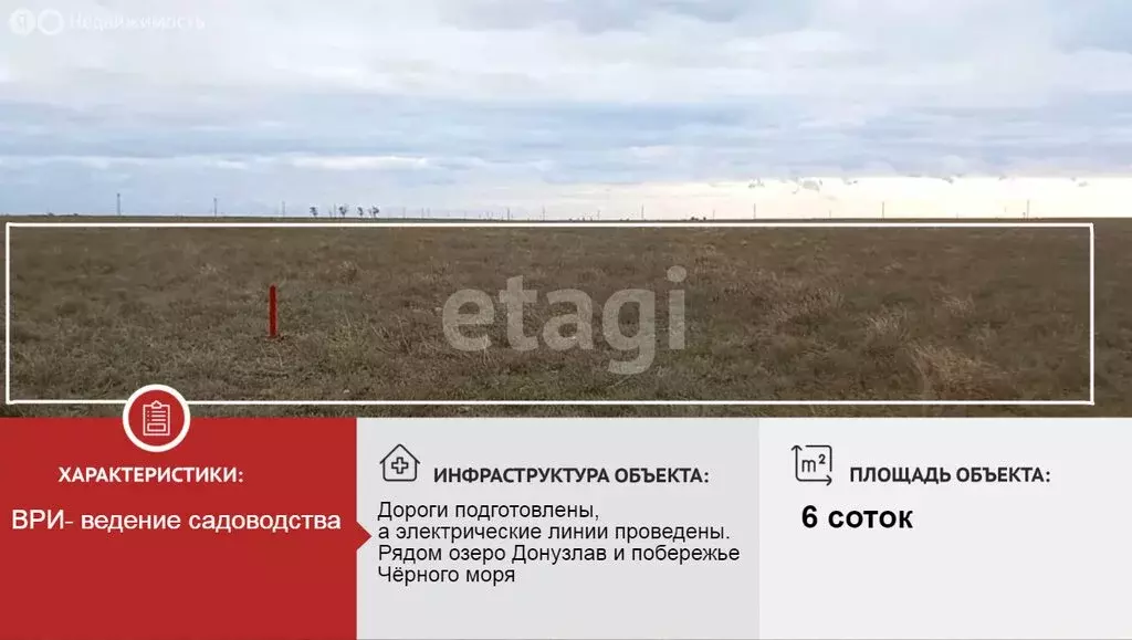 Участок в Приветное, улица Лётчиков (6 м) - Фото 1