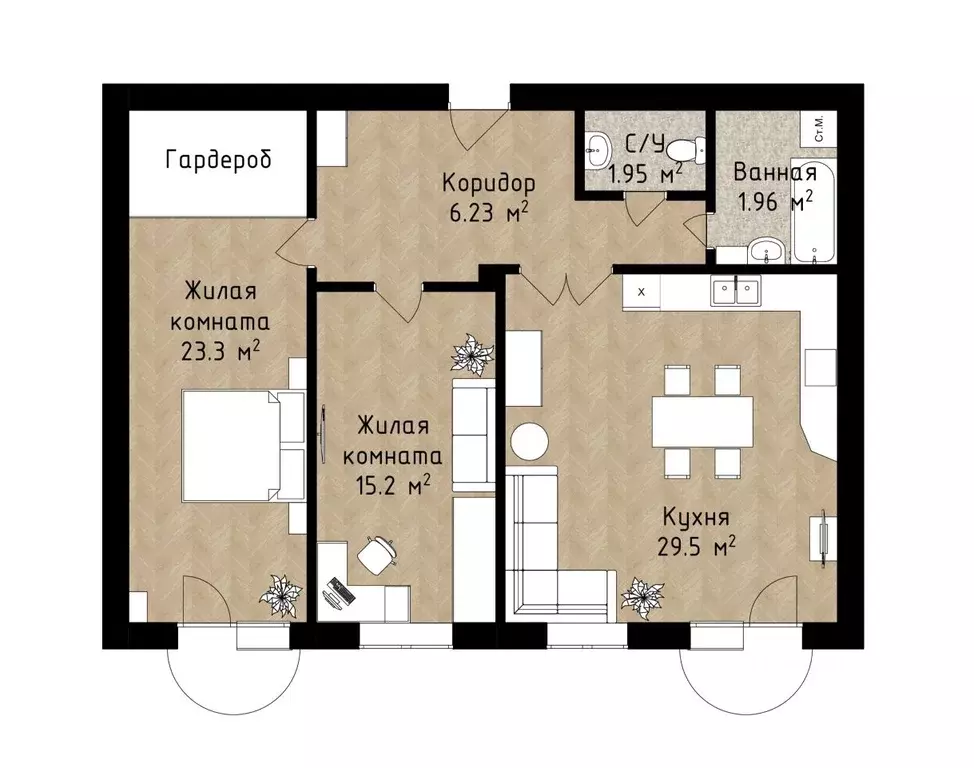 3-к кв. Липецкая область, Липецк Угловая ул., 15 (88.2 м) - Фото 1