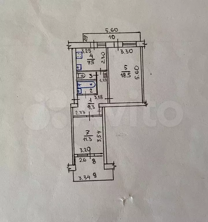 2-к. квартира, 51,2 м, 3/5 эт. - Фото 0