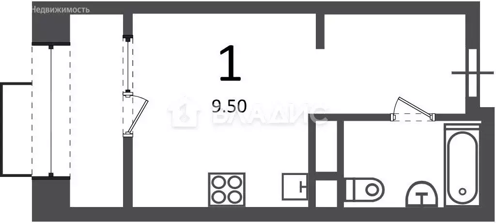 Квартира-студия: Москва, Клинская улица, 2А (22 м) - Фото 1