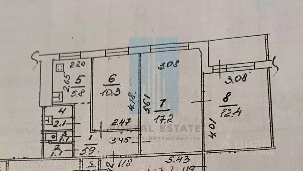 3-к кв. Московская область, Подольск ул. Филиппова, 1ак1 (55.9 м) - Фото 2