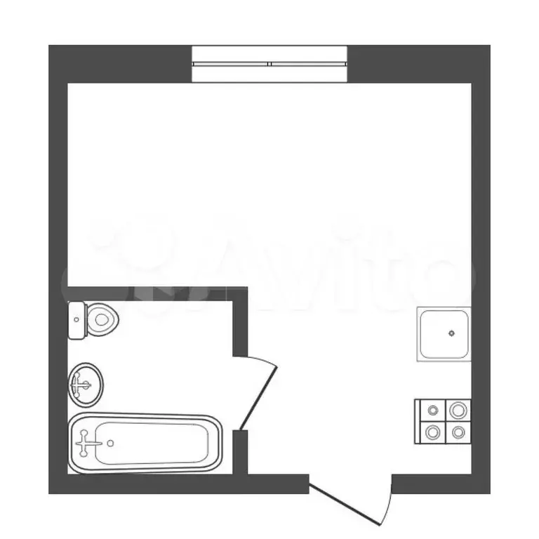 Квартира-студия, 18,3 м, 5/5 эт. - Фото 0