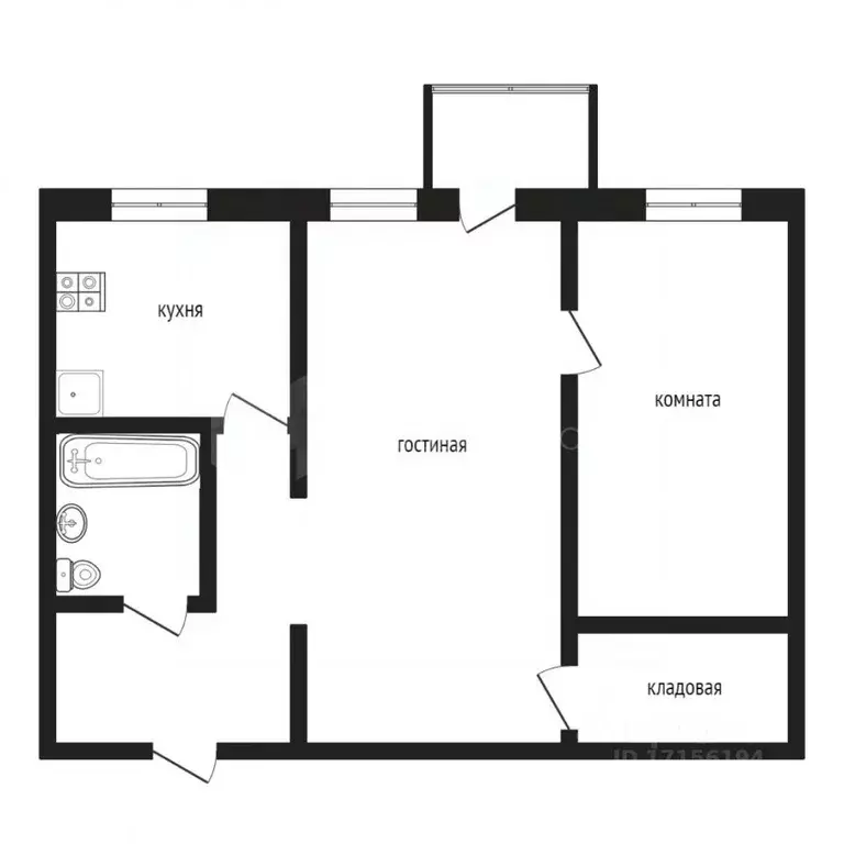 2-к кв. Тюменская область, Тюмень ул. Червишевский Тракт, 66 (42.9 м) - Фото 2