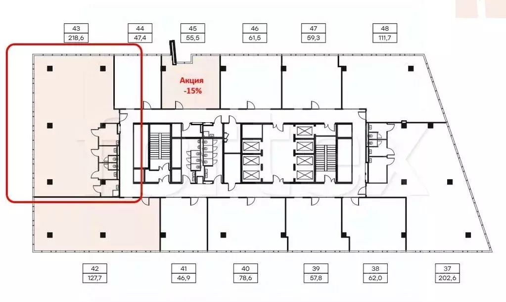 Офис в Москва ул. Академика Семенихина, 2 (219 м) - Фото 1