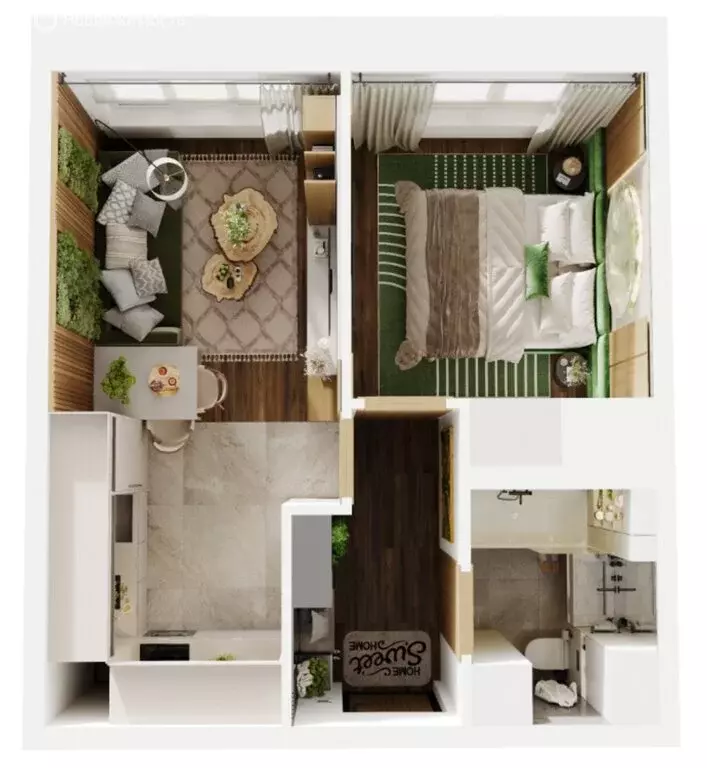 2-комнатная квартира: Маркова, квартал Стрижи, 16 (37.8 м) - Фото 2