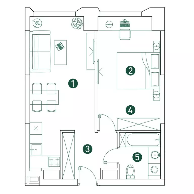 2-комнатная квартира: Москва, Ботаническая улица, 29 (48.5 м) - Фото 1