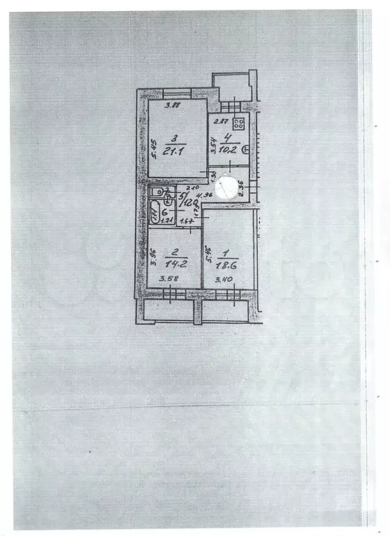 3-к. квартира, 87 м, 4/5 эт. - Фото 0