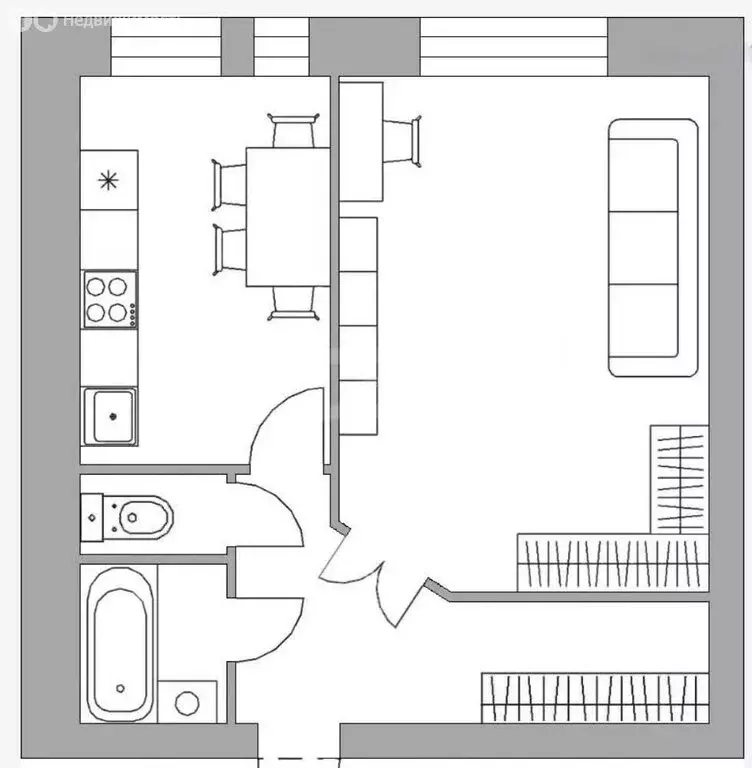 1-комнатная квартира: Ульяновск, проспект Нариманова, 128Б (47.4 м) - Фото 2