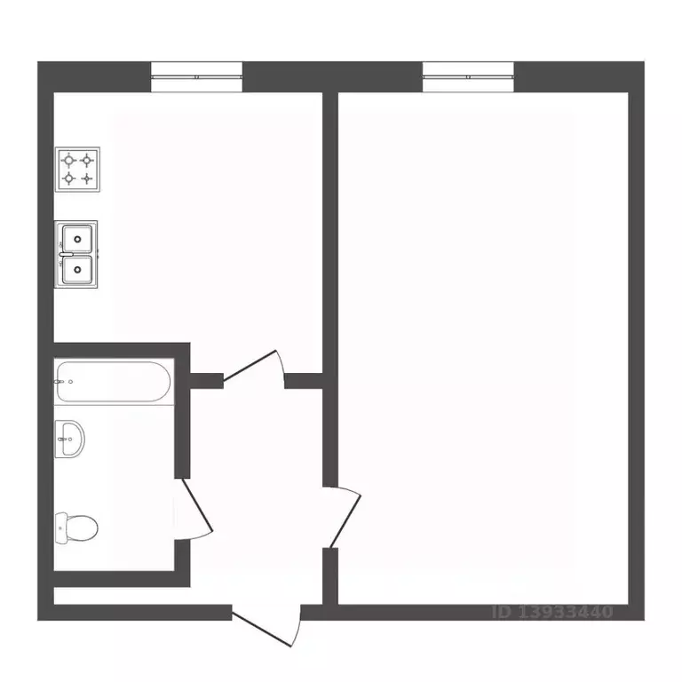 1-к кв. Тюменская область, Тюмень ул. Домостроителей, 2 (35.7 м) - Фото 1