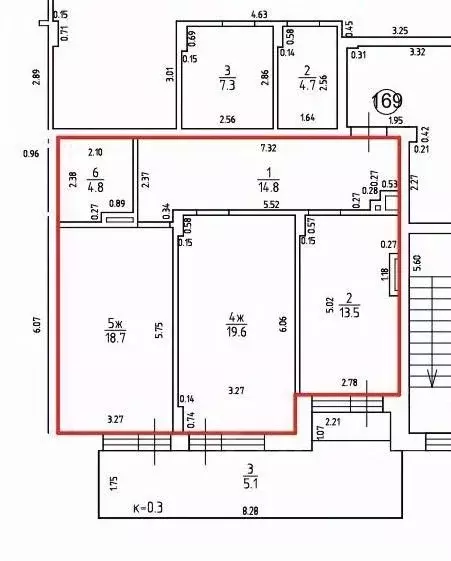 2-к кв. калининградская область, зеленоградск ул. гагарина, 87 (88.4 . - Фото 1