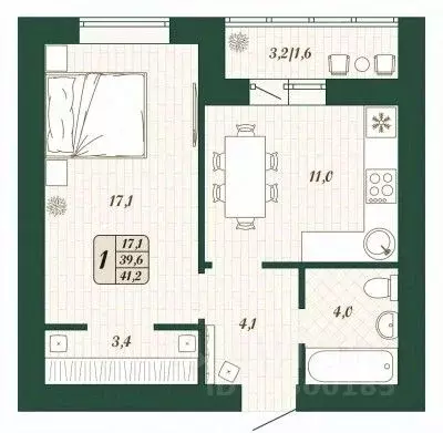 1-к кв. Самарская область, Волжский район, Смышляевка городское ... - Фото 0