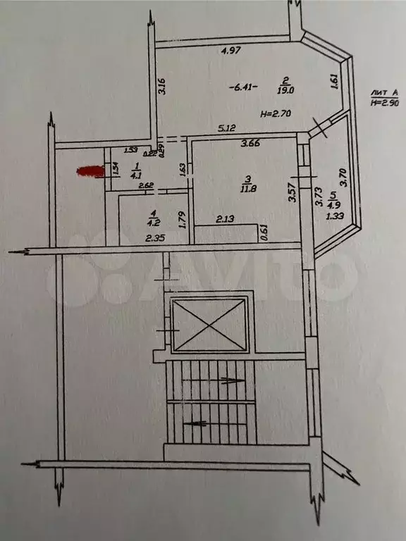 1-к. квартира, 44 м, 4/9 эт. - Фото 0