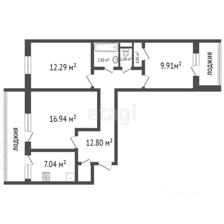 3-к кв. Ульяновская область, Ульяновск ул. Кролюницкого, 16 (64.2 м) - Фото 0