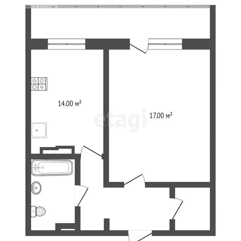 1-комнатная квартира: Анапа, Владимирская улица, 69 (48 м) - Фото 1