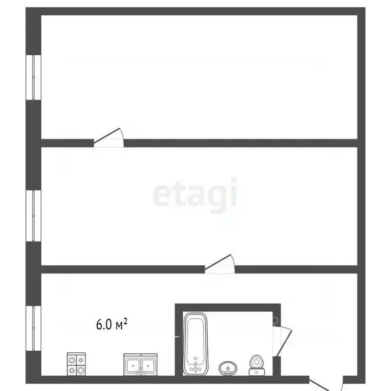 2-к кв. Московская область, Жуковский ул. Мясищева, 16 (45.2 м) - Фото 2