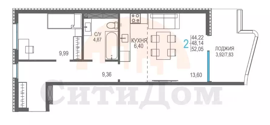 1-к кв. Крым, Сакский район, Лесновское с/пос, с. Прибрежное ул. ... - Фото 2