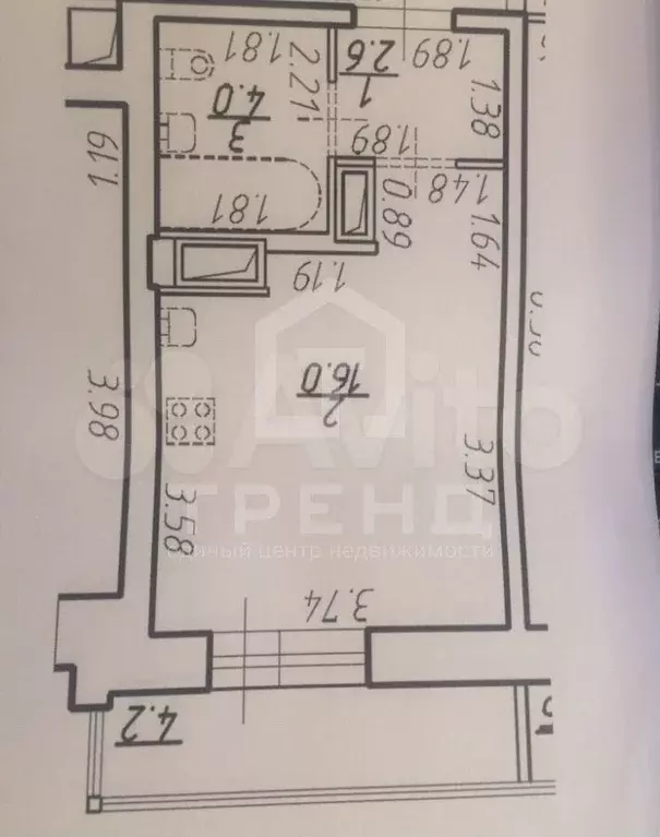 Квартира-студия, 22,6 м, 19/21 эт. - Фото 0