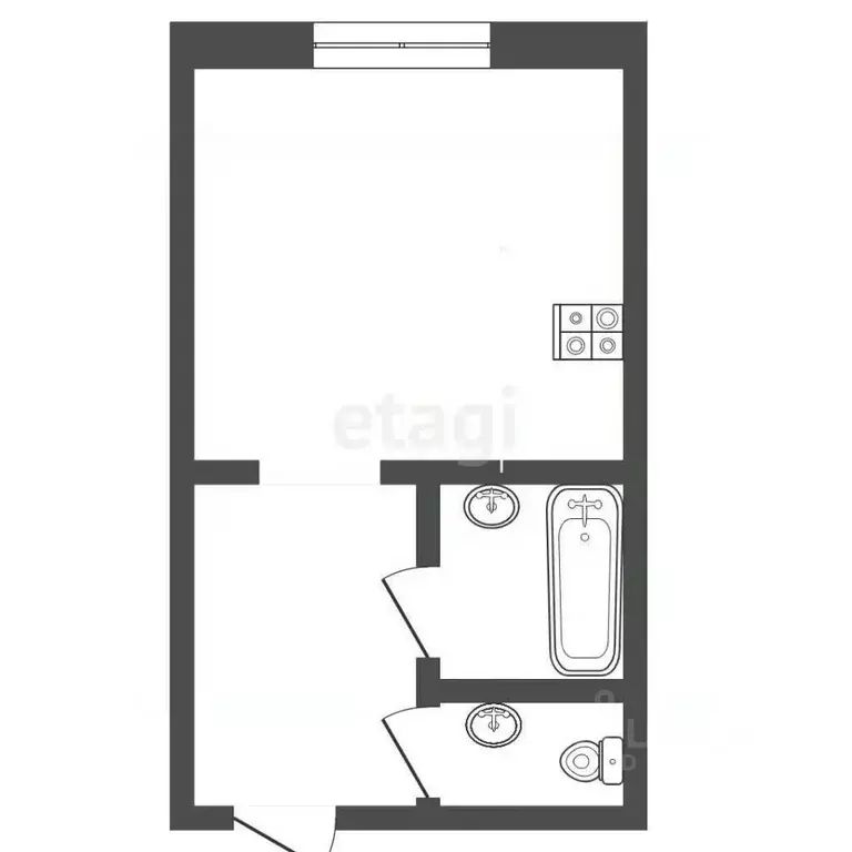 Студия Тамбовская область, Тамбов проезд Запрудный, 10 (34.0 м) - Фото 2