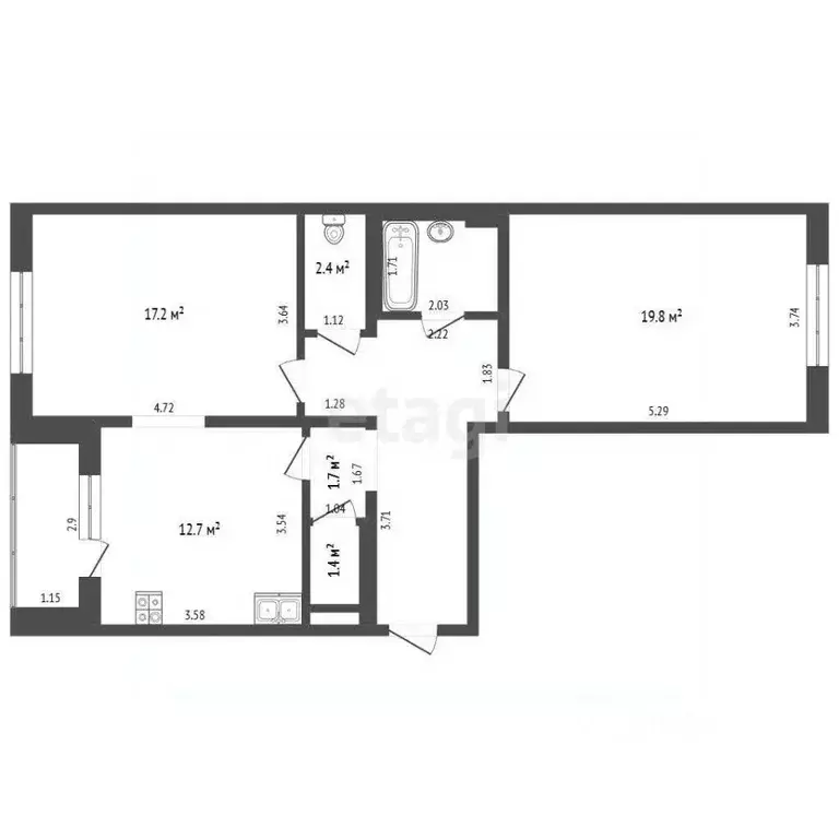 2-к кв. Московская область, Ленинский городской округ, пос. Битца ... - Фото 2