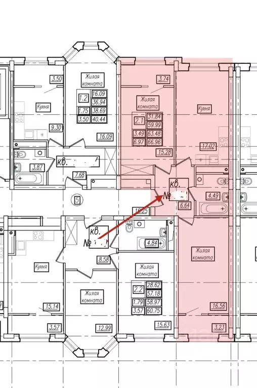 2-к кв. Тамбовская область, Тамбов Пахотная ул., 20 (66.96 м) - Фото 1
